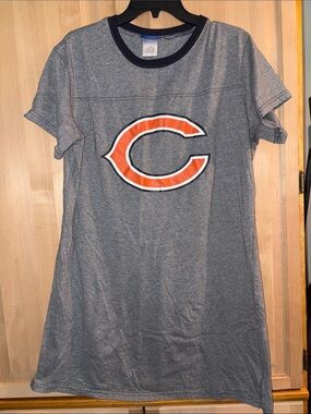Reebok Gray Sweatshirt with Navy Trim and Orange Accent